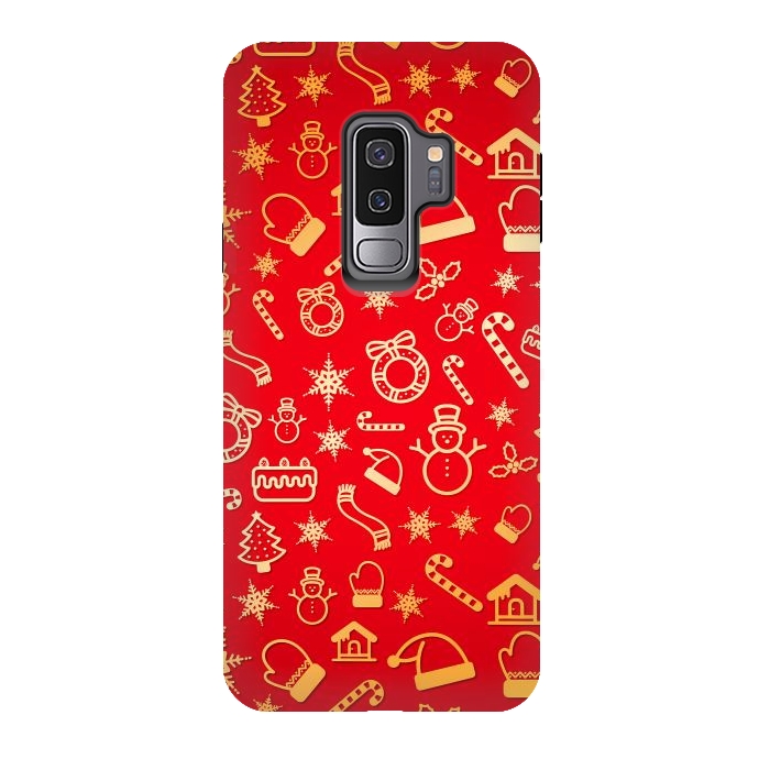 Galaxy S9 plus StrongFit Christmas Pattern by Art Design Works