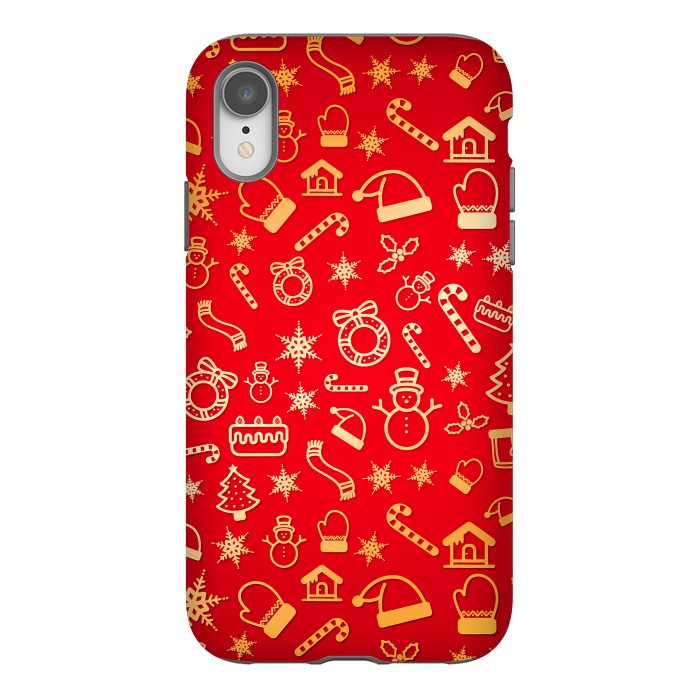 iPhone Xr StrongFit Christmas Pattern by Art Design Works