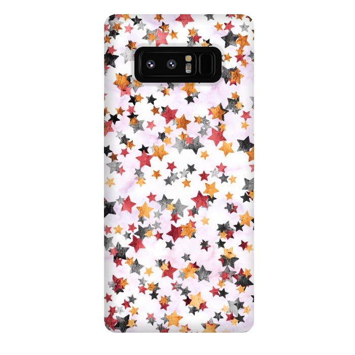 Galaxy Note 8 StrongFit Gold silver party stars by Oana 
