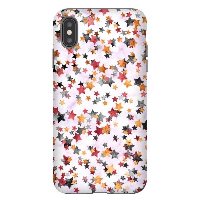 iPhone Xs Max StrongFit Gold silver party stars by Oana 