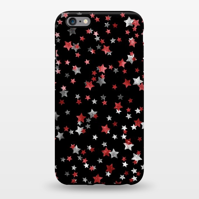 iPhone 6/6s plus StrongFit Rust copper and silver party stars by Oana 