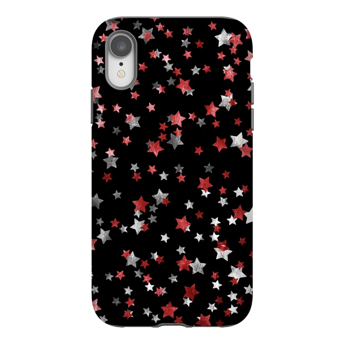 iPhone Xr StrongFit Rust copper and silver party stars by Oana 