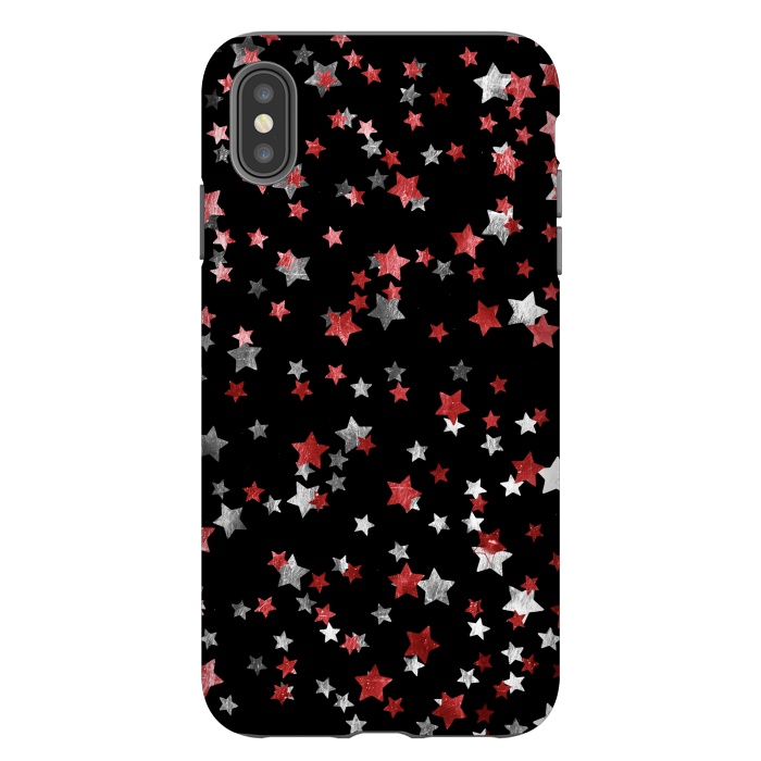 iPhone Xs Max StrongFit Rust copper and silver party stars by Oana 