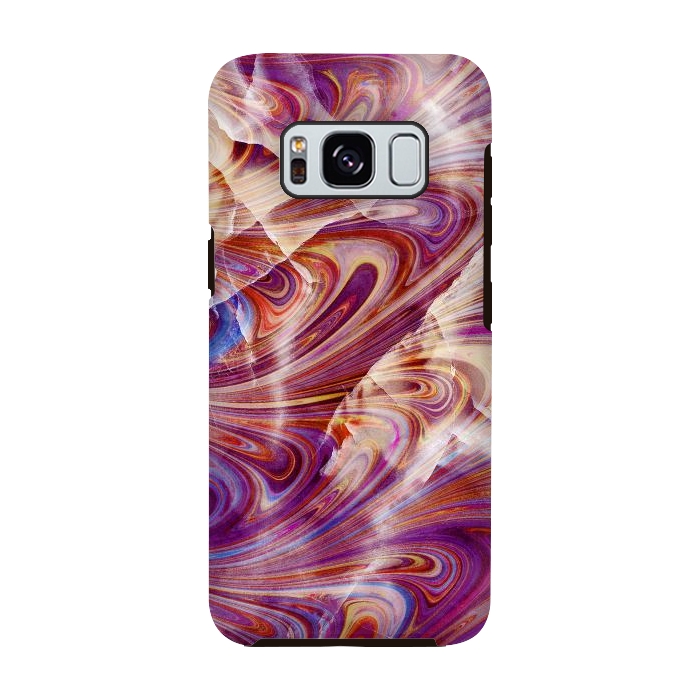 Galaxy S8 StrongFit purple pink marble art by Oana 