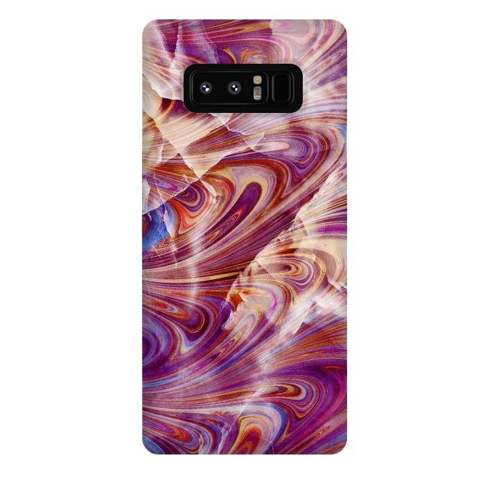 Galaxy Note 8 StrongFit purple pink marble art by Oana 