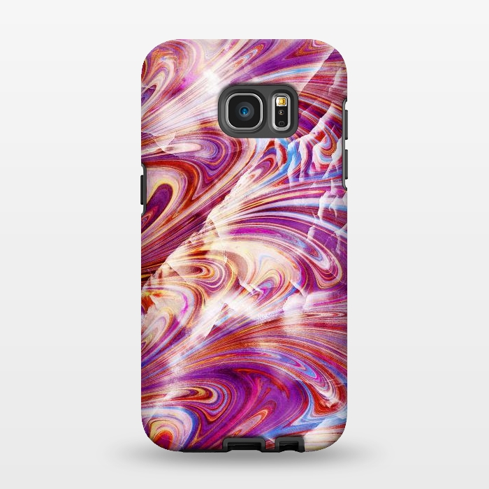 Galaxy S7 EDGE StrongFit Colorful elegant marble art by Oana 