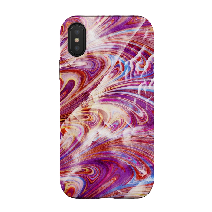 iPhone Xs / X StrongFit Colorful elegant marble art by Oana 