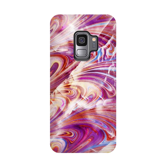 Galaxy S9 StrongFit Colorful elegant marble art by Oana 