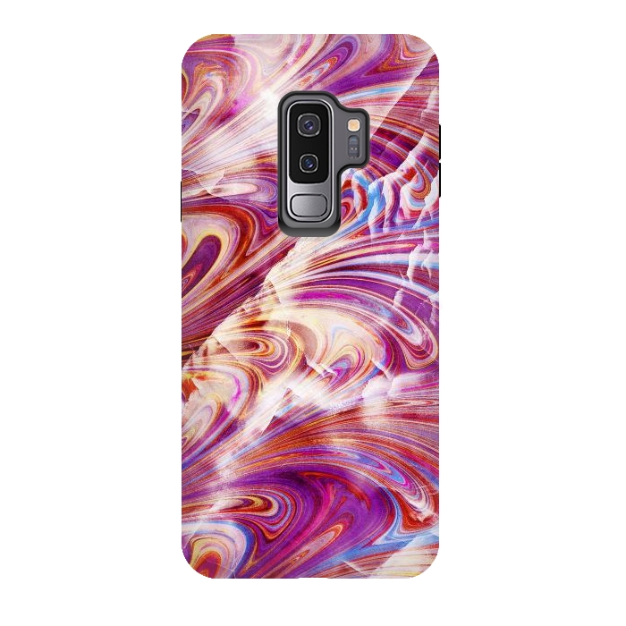 Galaxy S9 plus StrongFit Colorful elegant marble art by Oana 