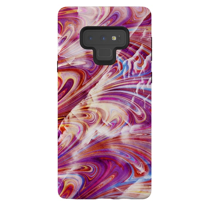 Galaxy Note 9 StrongFit Colorful elegant marble art by Oana 
