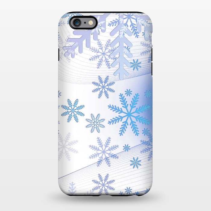iPhone 6/6s plus StrongFit Blue icy snowflakes - Christmas illustration by Oana 