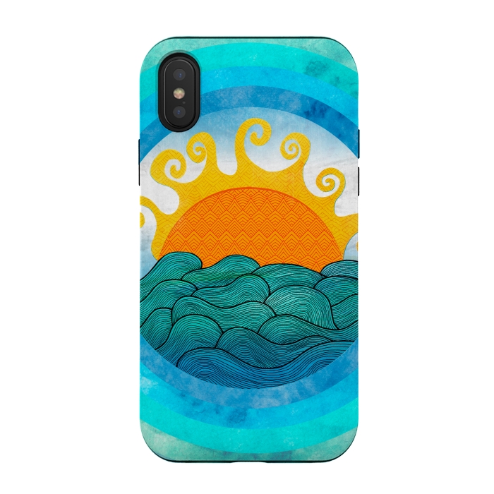 iPhone Xs / X StrongFit Nautical Day by Pom Graphic Design