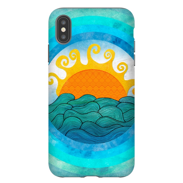 iPhone Xs Max StrongFit Nautical Day by Pom Graphic Design