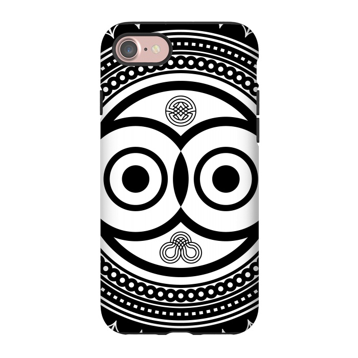 iPhone 7 StrongFit zentangle with owl by TMSarts