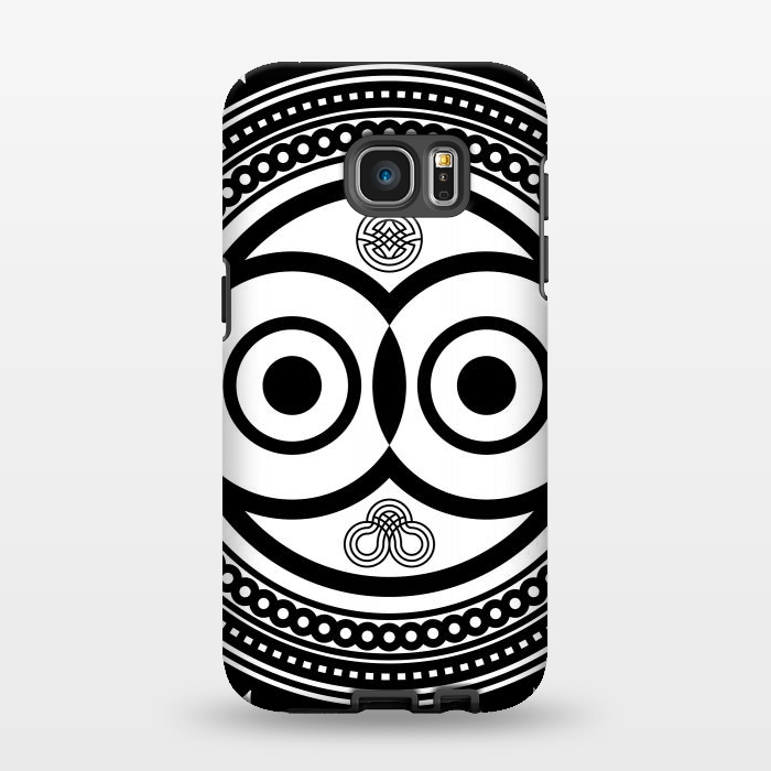 Galaxy S7 EDGE StrongFit zentangle with owl by TMSarts