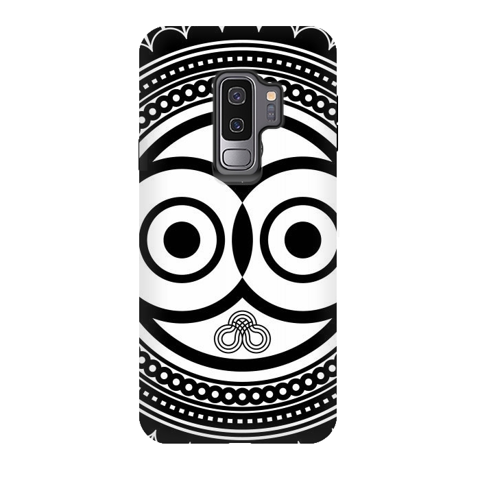 Galaxy S9 plus StrongFit zentangle with owl by TMSarts