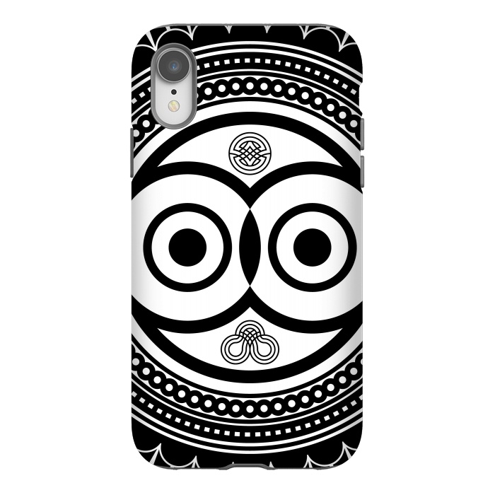 iPhone Xr StrongFit zentangle with owl by TMSarts