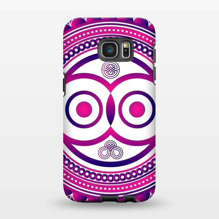 Galaxy S7 EDGE StrongFit pink mandala owl by TMSarts
