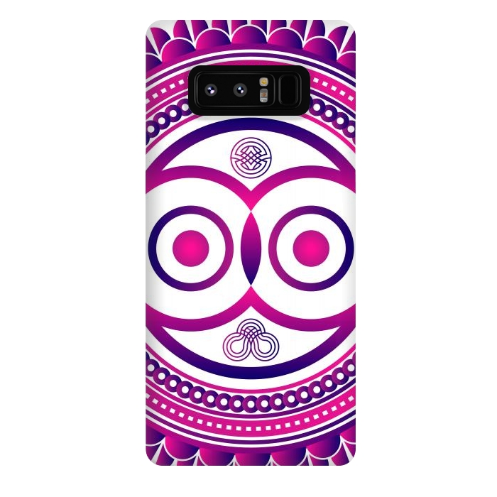Galaxy Note 8 StrongFit pink mandala owl by TMSarts