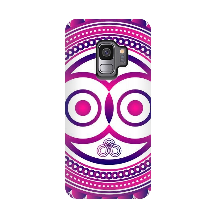 Galaxy S9 StrongFit pink mandala owl by TMSarts
