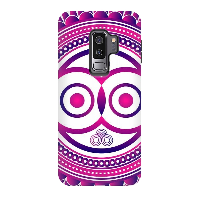 Galaxy S9 plus StrongFit pink mandala owl by TMSarts