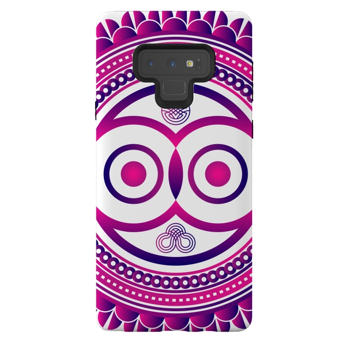 Galaxy Note 9 StrongFit pink mandala owl by TMSarts