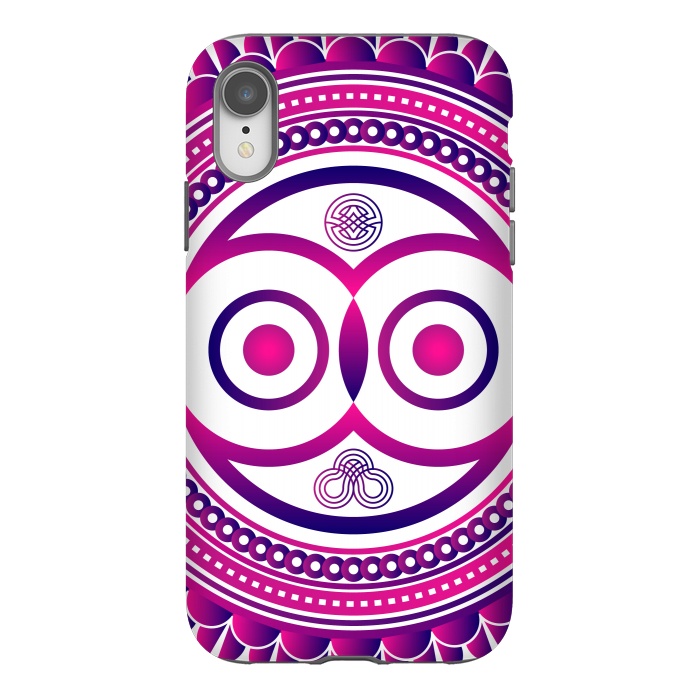 iPhone Xr StrongFit pink mandala owl by TMSarts