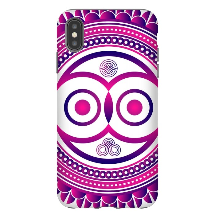 iPhone Xs Max StrongFit pink mandala owl by TMSarts