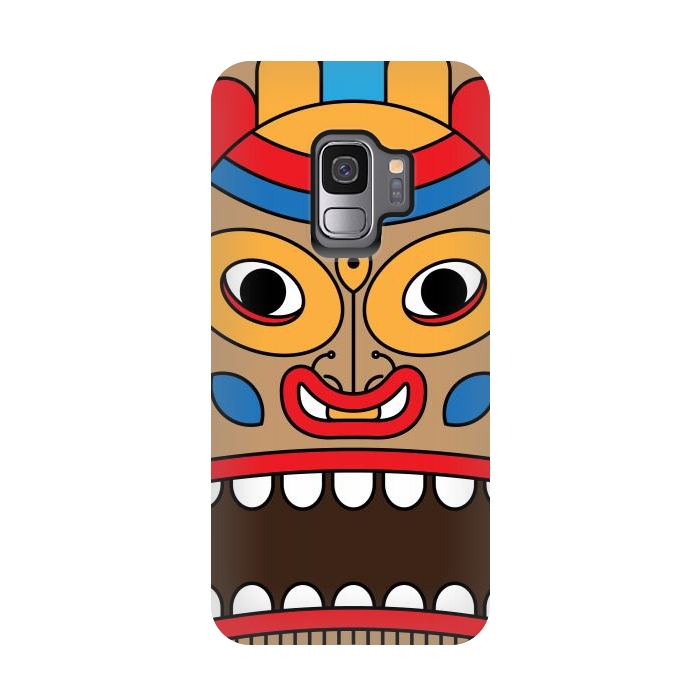 Galaxy S9 StrongFit hawaiian tiki by TMSarts