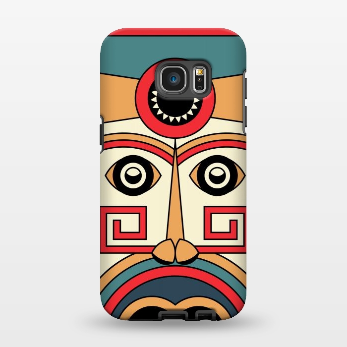 Galaxy S7 EDGE StrongFit aztec mayan mask by TMSarts