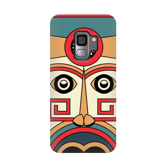 Galaxy S9 StrongFit aztec mayan mask by TMSarts