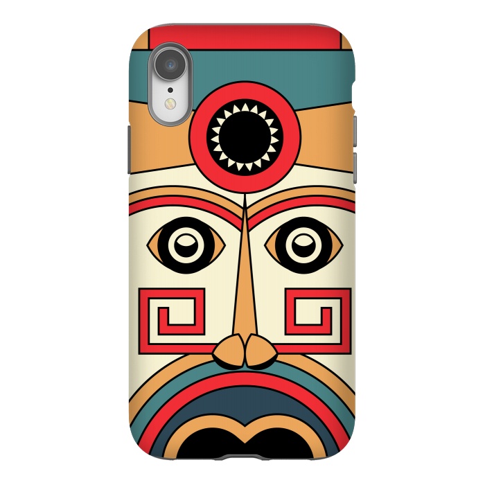 iPhone Xr StrongFit aztec mayan mask by TMSarts