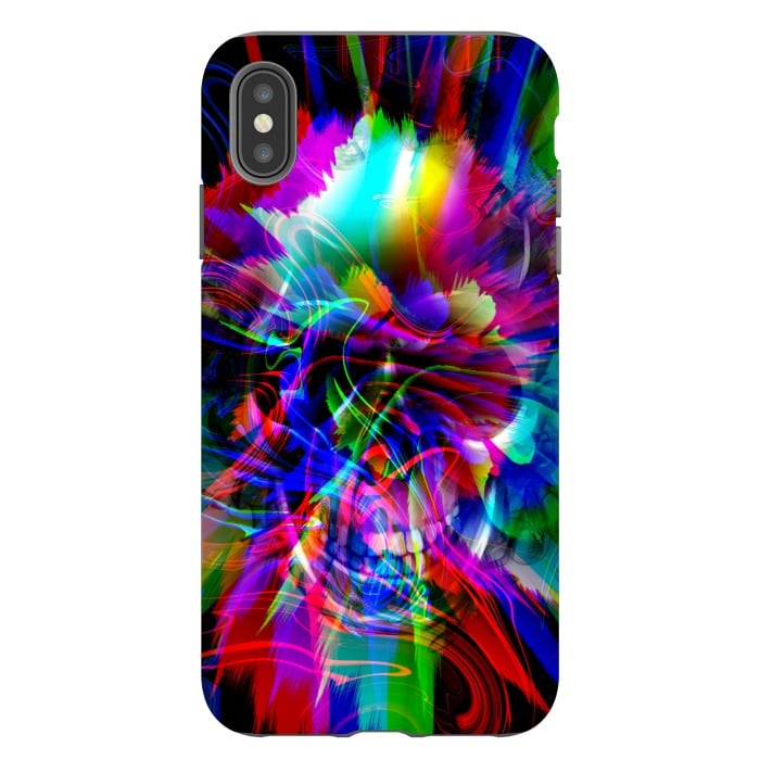 iPhone Xs Max StrongFit Glitch skull by haroulita