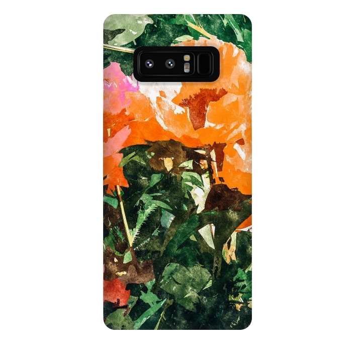 Galaxy Note 8 StrongFit Blossoming Florals by Uma Prabhakar Gokhale