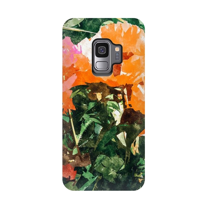 Galaxy S9 StrongFit Blossoming Florals by Uma Prabhakar Gokhale