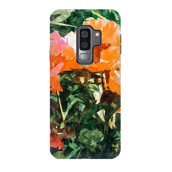 Galaxy S9 plus StrongFit Blossoming Florals by Uma Prabhakar Gokhale