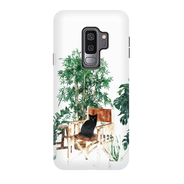 Galaxy S9 plus StrongFit Boho Kitty by Uma Prabhakar Gokhale