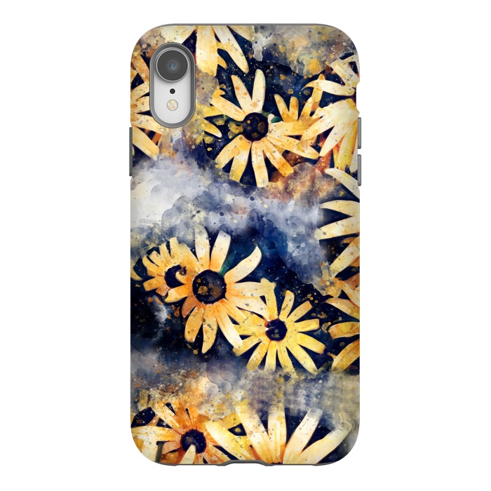 iPhone Xr StrongFit Yellow Floral by Creativeaxle