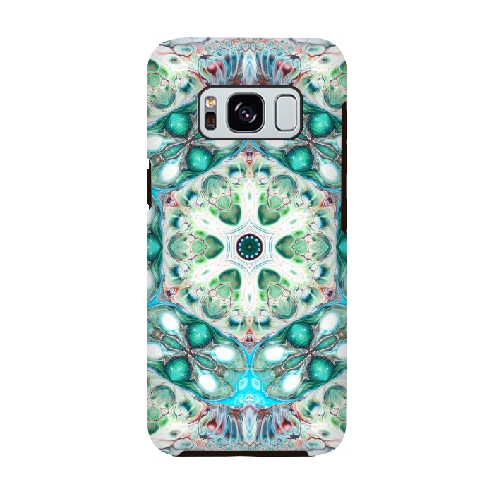 Galaxy S8 StrongFit Coral Mandala by Creativeaxle