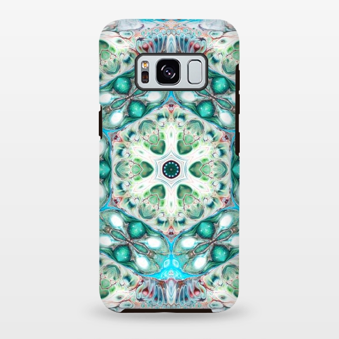 Galaxy S8 plus StrongFit Coral Mandala by Creativeaxle