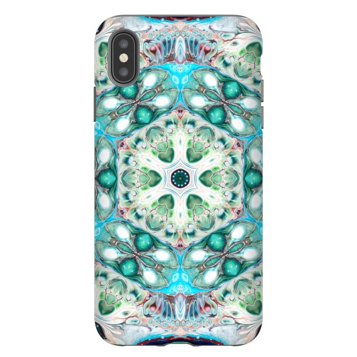 iPhone Xs Max StrongFit Coral Mandala by Creativeaxle