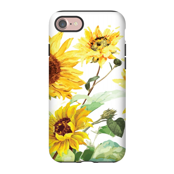 iPhone 7 StrongFit Watercolor Sunflower by Bledi