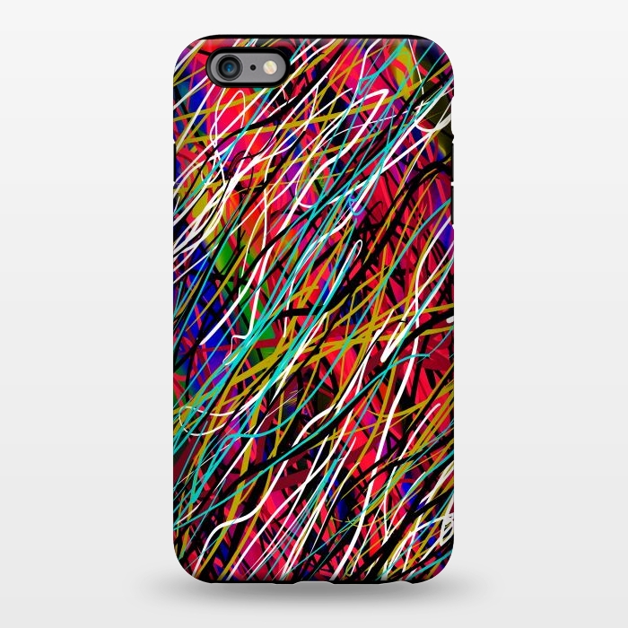iPhone 6/6s plus StrongFit abstract lines art multicolour pop art  by Josie