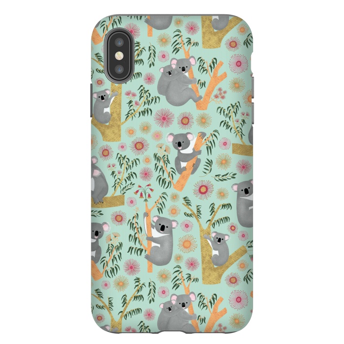 iPhone Xs Max StrongFit Cute Koalas in trees by Portia Monberg