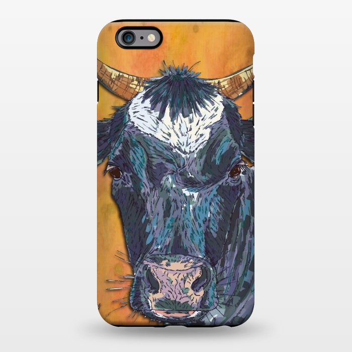 iPhone 6/6s plus StrongFit Cow in Yellow by Lotti Brown