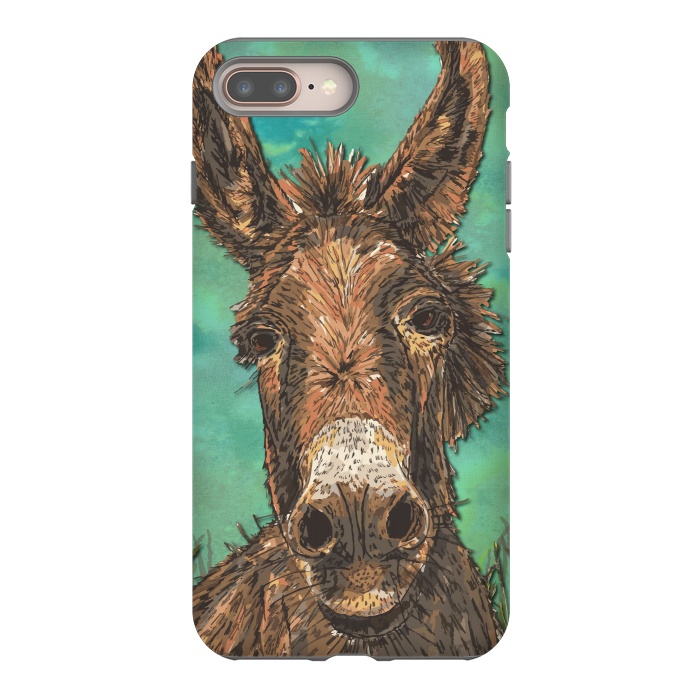 iPhone 7 plus StrongFit Little Brown Donkey by Lotti Brown