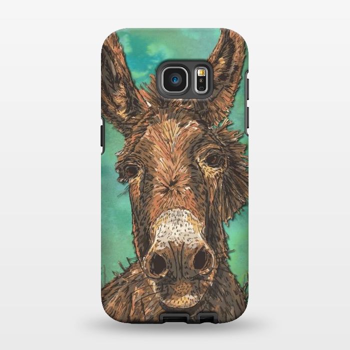 Galaxy S7 EDGE StrongFit Little Brown Donkey by Lotti Brown
