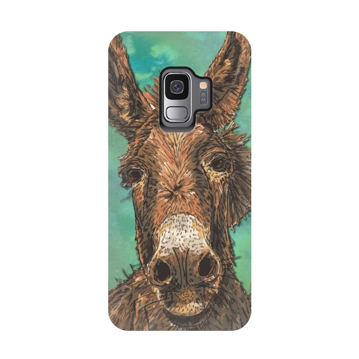 Galaxy S9 StrongFit Little Brown Donkey by Lotti Brown