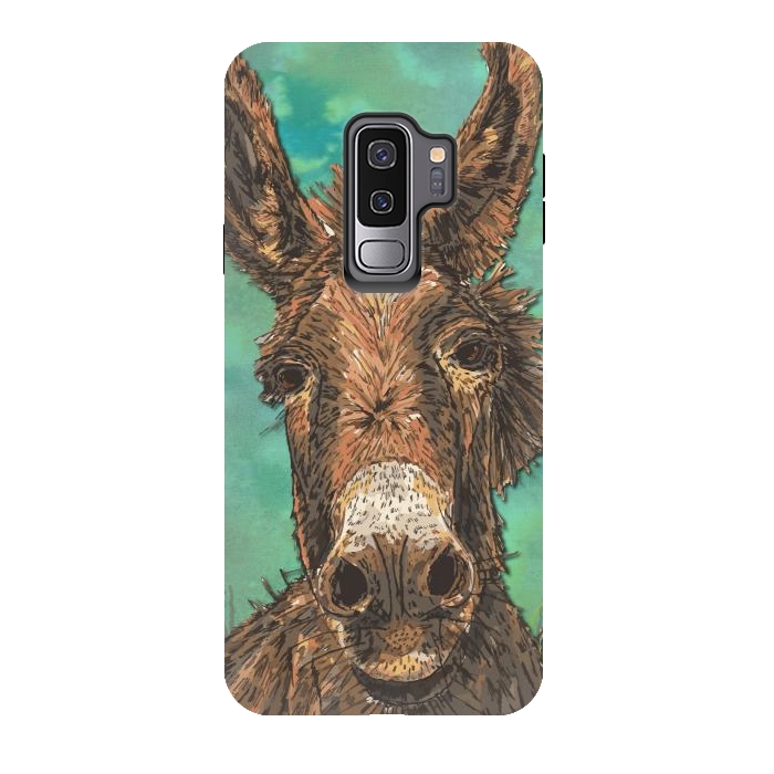 Galaxy S9 plus StrongFit Little Brown Donkey by Lotti Brown