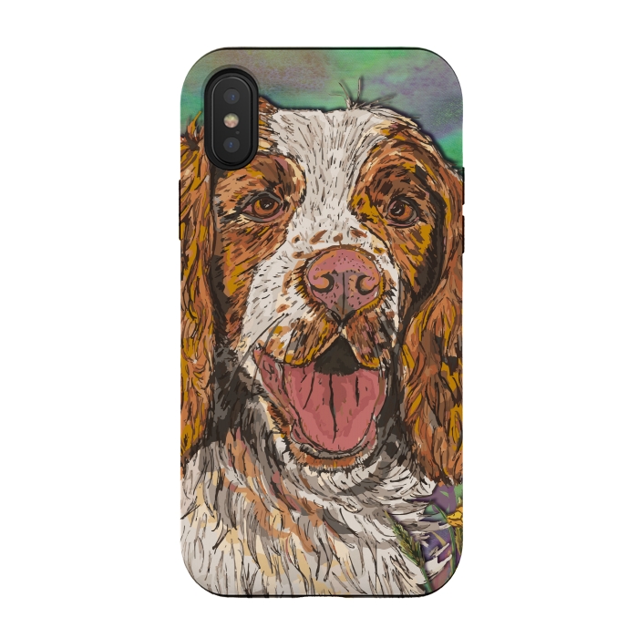 iPhone Xs / X StrongFit Spaniel by Lotti Brown
